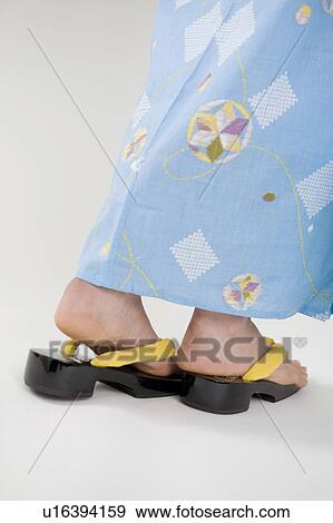 Yukata and sandals View Large Photo Image Stock Photo - Yukata and sandals. Fotosearch