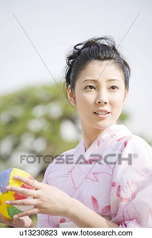 Stock Image - Yukata woman. Fotosearch