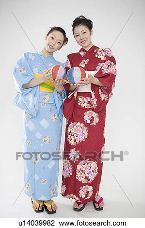 Stock Image - Yukata women. Fotosearch