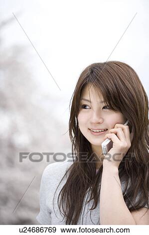 Cherry tree and woman View Large Photo Image Stock Photo - Cherry tree and woman. Fotosearch