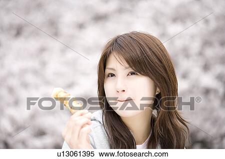 Cherry tree and woman View Large Photo Image Stock Photography - Cherry tree and woman. Fotosearch