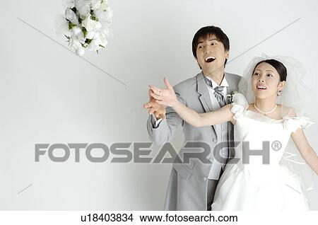 Picture - Bridegroom and bride. Fotosearch