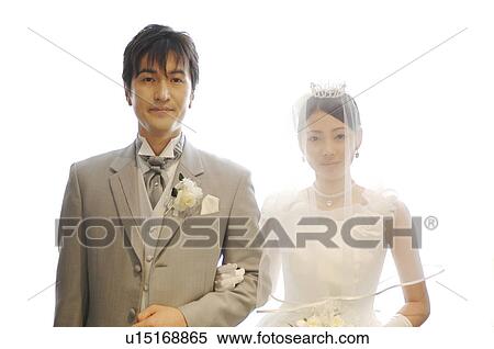 Stock Photography - Bridegroom and bride. Fotosearch
