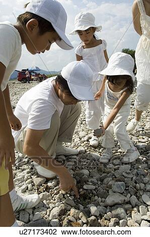 Family playing by river View Large Photo Image Stock Image - Family playing by river. Fotosearch