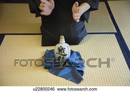Stock Photograph - Sake bottle. Fotosearch