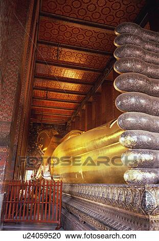 Stock Image - Reclining Buddha. Fotosearch