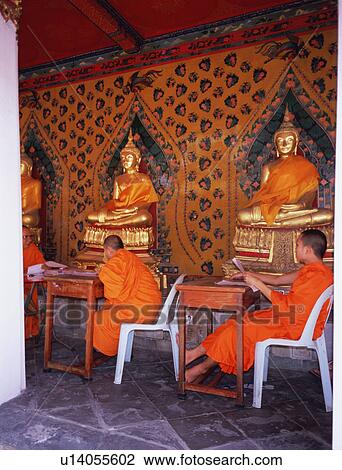 Stock Image - Studying monk. Fotosearch