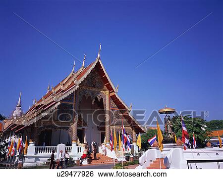 Wat Phra Singh View Large Photo Image Stock Photograph - Wat Phra Singh. Fotosearch