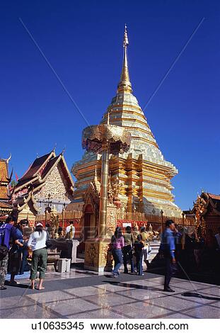 Wat Phrathat Doi Suthep View Large Photo Image Stock Photography - Wat Phrathat Doi Suthep. Fotosearch