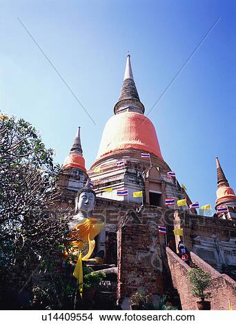 Picture - Wat Yai Chai Mongkol . Fotosearch