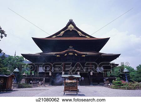 Stock Image - Zenkoji Temple, Nagano Prefecture, Japan. Fotosearch