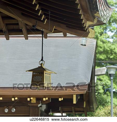 Lantern hanging at shrine View Large Photo Image Stock Photography - Lantern hanging at shrine. Fotosearch