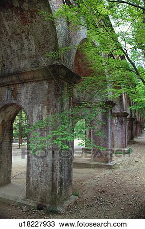Stock Image - Bridge at Nanzenji Temple, Kyoto Prefecture, Japan. Fotosearch