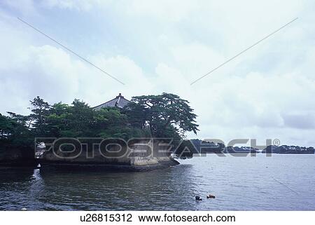 Stock Image - Godaido Temple in Matsushima, Miyagi Prefecture, Japan. Fotosearch