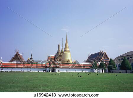 Stock Image - Grand Palace in Bangkok, Thailand. Fotosearch