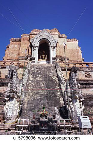 Stock Photograph - Wat Chedi Luang. Fotosearch