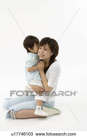 Stock Image - Mother and son. Fotosearch