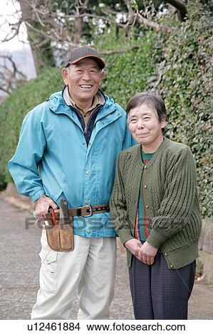 Picture - Portrait of senior couple standing. Fotosearch