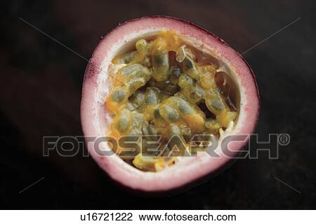 Stock Image - Close up of a sliced fruit. Fotosearch
