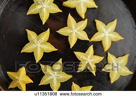 Close-up of star fruit in a pan View Large Photo Image Stock Photo - Close-up of star fruit in a pan. Fotosearch