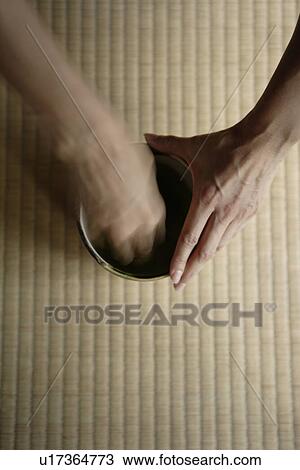 Stock Image - View of a person grinding with hands. Fotosearch
