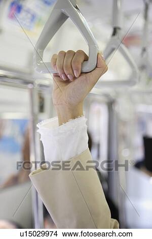 Picture - Cropped view of a woman holding a handle. Fotosearch