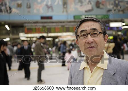 Stock Image - Close-up of a senior man. Fotosearch