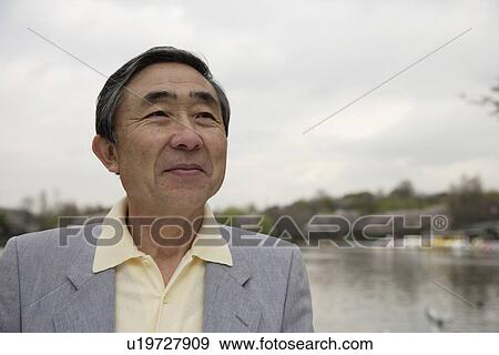 Stock Photo - Close-up of senior man smiling. Fotosearch