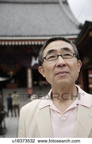 Stock Image - View a serious senior man. Fotosearch