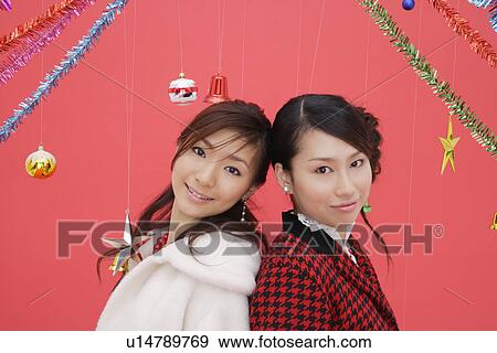 Stock Photo - Portrait of teenage girls. Fotosearch