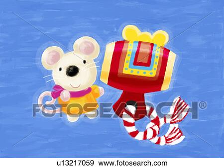 Mouse's Japanese New Year View Large Illustration Stock Illustration - Mouse's Japanese New Year. Fotosearch