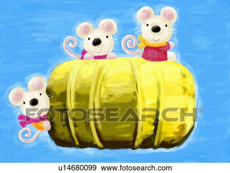 Mouse's Japanese New Year View Large Illustration Stock Illustration - Mouse's Japanese New Year. Fotosearch