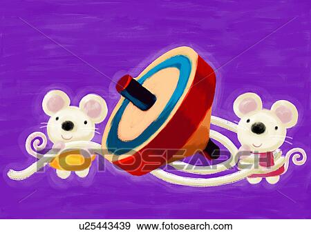 Mouse's Japanese New Year View Large Illustration Stock Illustration - Mouse's Japanese New Year. Fotosearch