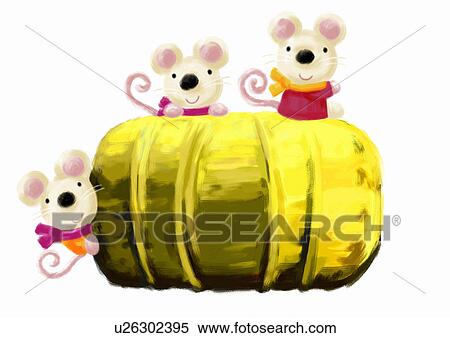 Mouse's Japanese New Year View Large Illustration Stock Illustration - Mouse's Japanese New Year. Fotosearch