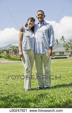 Stock Image - View of a couple together. Fotosearch