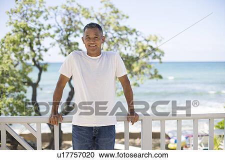 Stock Image - Mature man smiling. Fotosearch