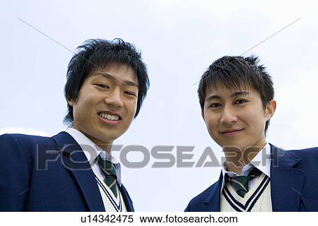 Stock Photography - High School Boys Looking at Camera. Fotosearch