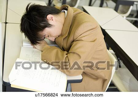 High School Boy Sleeping During Lecture View Large Photo Image Picture - High School Boy Sleeping During Lecture. Fotosearch