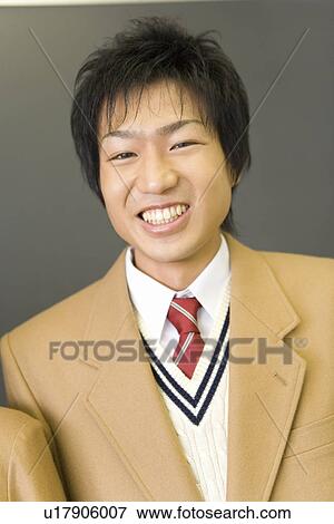 Stock Photo - Portrait of One High School Boy. Fotosearch