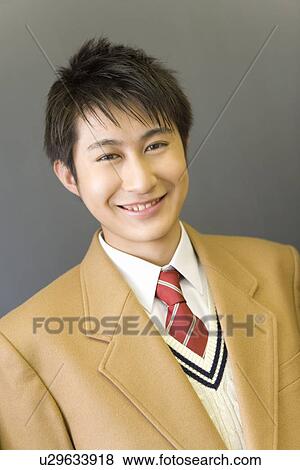 Stock Photo - Portrait of One High School Boy. Fotosearch