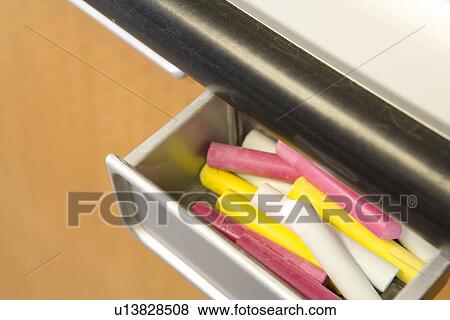 Chalks in case View Large Photo Image Stock Photo - Chalks in case. Fotosearch