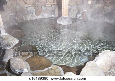 Japanese common tub, hot spring, high angle view, Japan View Large Photo Image Stock Image - Japanese common tub, hot spring, high angle view, Japan. Fotosearch