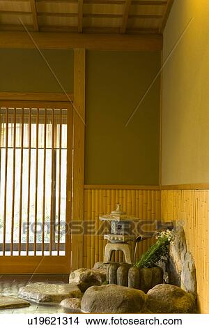Picture - Japanese Style Decorations at a Hotel. Fotosearch