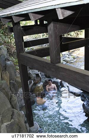 Mature Adult Couple Taking a Hot Spring Bath Together, Head and Shoulder, High Angle View, Rear View, Front View View Large Photo Image Stock Image - Mature Adult Couple Taking a Hot Spring Bath Together, Head and Shoulder, High Angle View, Rear View, Front View. Fotosearch