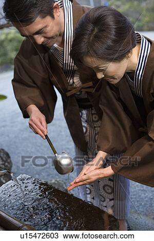 Mature Adult Couple Washing Hands, Side View, Waist Up View Large Photo Image Stock Image - Mature Adult Couple Washing Hands, Side View, Waist Up. Fotosearch