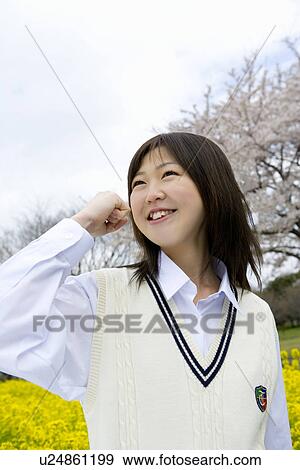 High School Girl In The Rape Seed Blossoms View Large Photo Image Stock Photo - High School Girl In The Rape Seed Blossoms. Fotosearch