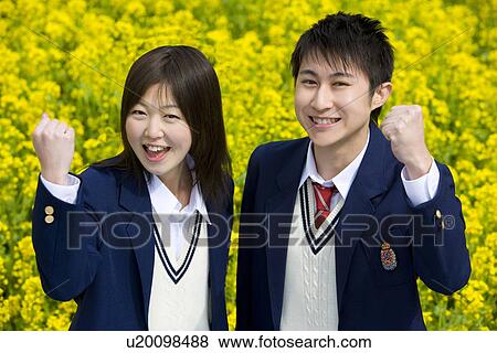 High School Students In Rape Seed Blossom Field View Large Photo Image Stock Photo - High School Students In Rape Seed Blossom Field. Fotosearch