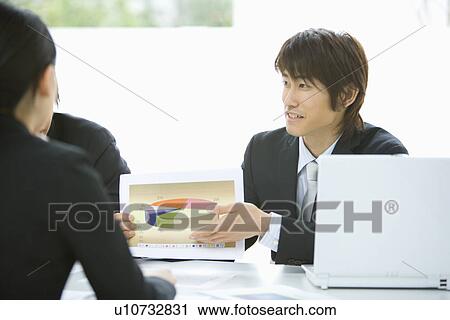 Businessman And Businesswoman In Meeting, Head and Shoulder, Front View, Rear View, View Large Photo Image Stock Image - Businessman And Businesswoman In Meeting, Head and Shoulder, Front View, Rear View, . Fotosearch