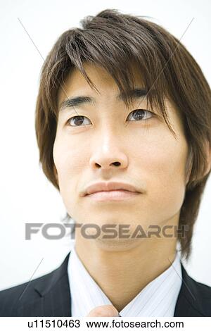 Businessman Looking Up, Front View, Head and Shoulder, Close Up View Large Photo Image Stock Image - Businessman Looking Up, Front View, Head and Shoulder, Close Up. Fotosearch