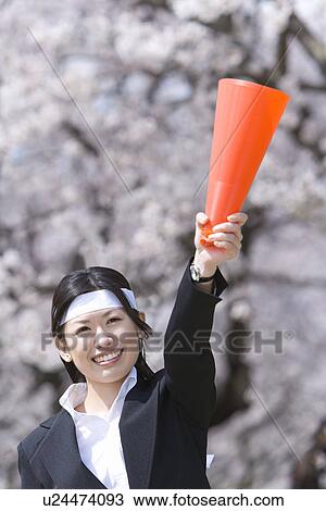 Businesswoman Lifting A Megaphone, Front View, Head and Shoulder, Differential Focus View Large Photo Image Stock Image - Businesswoman Lifting A Megaphone, Front View, Head and Shoulder, Differential Focus. Fotosearch